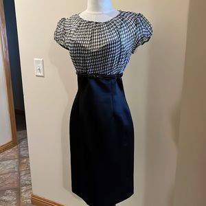 Gorgeous Designer Dress.. never worn … high waist.. cap sleeve
